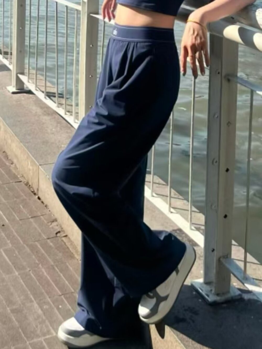 ALO Yoga Suit Up Trouser(Regular)💙🧜♀Straight&Wide Leg Minimalist Versatile - Picture 8 of 8